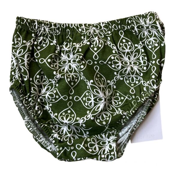 NEW Counting Daisies Christmas Dress & Bloomers Set Olive Green Red Girl's 18 mo - Picture 5 of 5